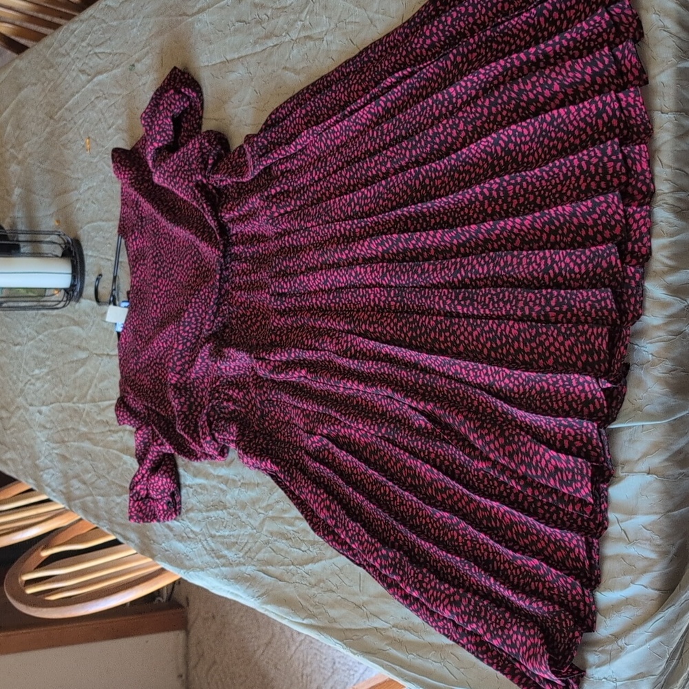 Elegant Pink and Black Women's Dress